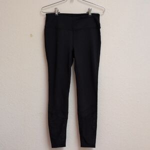 Reebok Black Leggings With Mesh Accents